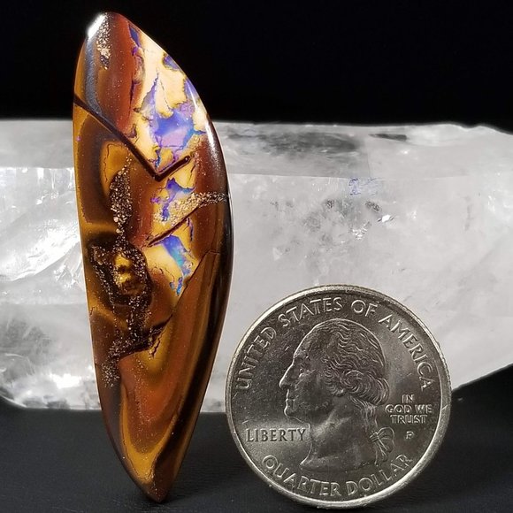 Large Australian Yowah Opal * 51.87 x 15.92 x 7.41mm * Long sleek boulder opal - Picture 1 of 11